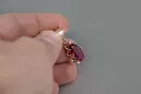 Russische sowjetische Rose 14k 585 Gold Alexandrit Rubin Smaragd Saphir Zirkon ... Anhänger vpc009