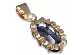 Vintage rose 14k 585 gold alexandrite ruby emerald sapphire zircon ... pendant vpc009