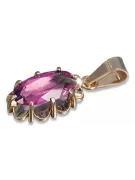 Russische sowjetische Rose 14k 585 Gold Alexandrit Rubin Smaragd Saphir Zirkon ... Anhänger vpc009