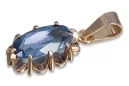 Russische sowjetische Rose 14k 585 Gold Alexandrit Rubin Smaragd Saphir Zirkon ... Anhänger vpc009