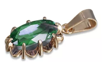 Ružový prívesok 14k 585 Zlato s Alexandryt Rubin Sapphire Emerald Aquamarine Zirkón VPC009