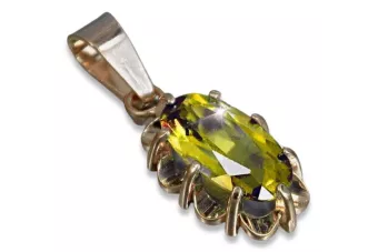 Vintage rose 14k 585 gold alexandrite ruby emerald sapphire zircon ... pendant vpc009