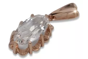 Russische sowjetische Rose 14k 585 Gold Alexandrit Rubin Smaragd Saphir Zirkon ... Anhänger vpc009