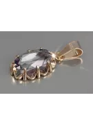 Russische sowjetische Rose 14k 585 Gold Alexandrit Rubin Smaragd Saphir Zirkon ... Anhänger vpc009