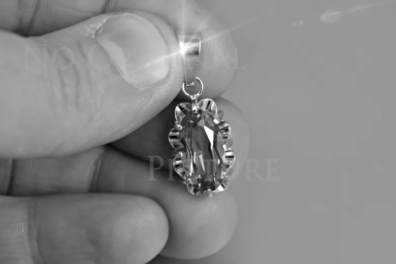 Руски съветски роза 14k 585 злато александрит рубин изумруд сапфир циркон ... Висулка VPC009