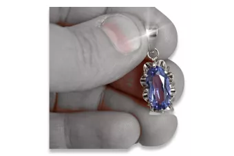 Prívesok s vintage Silver 925 s Alexandryt Rubin Sapphire Emerald Aquamarine Zirkón VPC009s