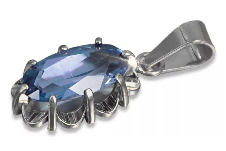 Anhänger aus sowjetischem Silber 925 mit Alexandrit Rubin Saphir Smaragd Aquamarin Zirkon vpc009s