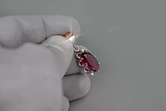 Zawieszka z Vintagego srebra 925 z aleksandrytem rubinem szafirem szmaragdem akwamarynem cyrkonią vpc009s