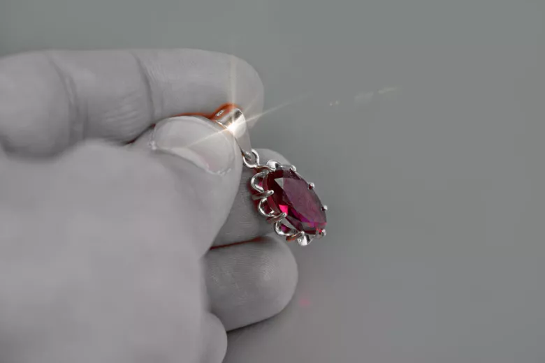 Anhänger aus sowjetischem Silber 925 mit Alexandrit Rubin Saphir Smaragd Aquamarin Zirkon vpc009s