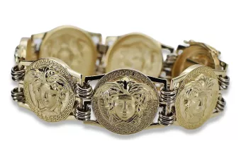 Bratara din aur galben roz ★ russiangold.com ★ Aur 585 333 Pret mic