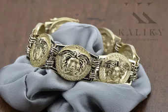 Auksinis rankšluostis graikų medūzos pavyzdys 14k 585 cb165yw