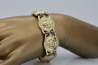 Auksinis rankšluostis graikų medūzos pavyzdys 14k 585 cb165yw