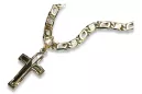 Cruz de oro con una cadena ★ zlotychlopak.pl Sello de oro 585 333 ¡★ Precio bajo!