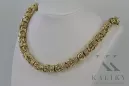 Złoty damski łańcuszek z żółtego 14k 585 złota kolia Fantazy Królewski cfc023y