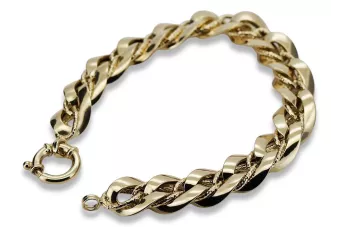 Yellow 14k 585 gold bracelet Fantazy Pancerka cfb013y