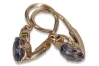 Vintage rose pink 14k 585 gold earrings vec132 alexandrite ruby emerald sapphire ...