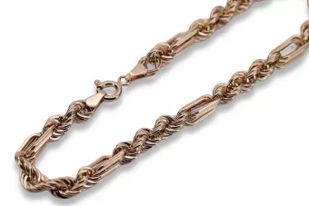 سلسلة من الذهب الأحمر الوردي 14k 585 كوردا فيغارو cc004r