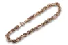 Vintage rose 14k 585 gold Corda Rope Lady bracelet cb004r