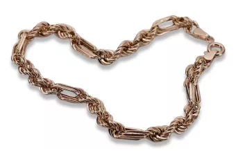 Moterų apyranka iš raudono rožinio aukso 14k 585 Corda Figaro cb004r