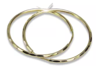 Yellow 14k 585 gold circle earrings cen018y