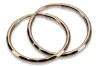 Vintage rose pink 14k 585 gold circle earrings cen008r