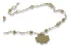 Yellow 14k gold lady leaf bracelet Celeblity cbc003y