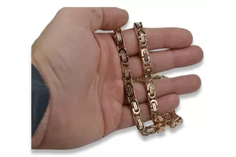 Vintage rose pink 14k 585 gold Bizantine Gothic bracelet cb056r