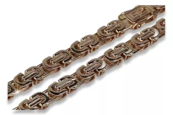 Rožinis raudonas aukso apyranka 14k 585 pavyzdys Karališkoji gotikinė unikatas cb056r