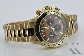 Goldene Herrenuhr Geneve ★ zlotychlopak.pl ★ Gold Reinheit 585 333 Niedriger Preis!
