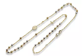 Cadena ★ rosario de oro rosa amarillo russiangold.com ★ Oro 585 333 Precio bajo