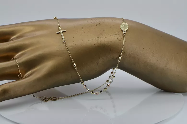Cadena italiana de rosario de oro de 14k "Dolce Gabbana" rcc002ywr
