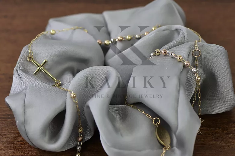 Italienische Rosenkranzkette aus 14 Karat Gold "Dolce Gabbana" rcc002ywr
