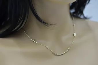 Italienische Rosenkranzkette aus 14 Karat Gold "Dolce Gabbana" rcc002ywr
