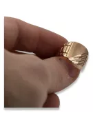 Руска роза Съветски 14k 585 злато Мъжки пръстен за печат csn011r
