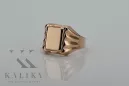 Rose pink 14k 585  gold Men's signet ring csn016r