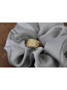 Anillo de sello para hombre en oro 585 de 14 quilates en oro rojo rosa csn001r