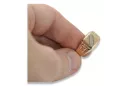 Chevalière pour homme en or 14 carats 585 en or rose rouge csn001r