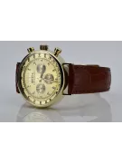 Elegante reloj de hombre con correa de oro 14k 585 Geneve mw012y-y