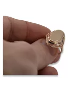 Radziecki 14k 585 złoty Rosyjski pierścionek z różowego złota vrn026