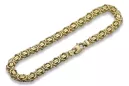 Yellow 14k gold Bizantine Gothic bracelet cb056y