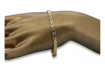 Brazalete gótico bizantino de oro amarillo de 14k cb056y