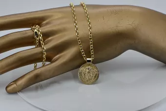 Auksinis medūzos pakaba Graikijos modelio 14k 585 su grandine cpn049y&cc003y
