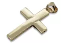 Złoty krzyż Katolicki 14k 585 zawieszka krzyżyk z Jezusem żółte białe złoto ctc097yw
