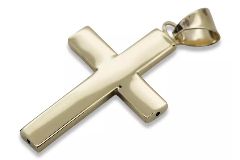 Złoty krzyż Katolicki 14k 585 zawieszka krzyżyk z Jezusem żółte białe złoto ctc098yw