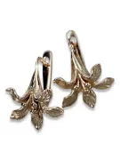 silver 925 rose gold plated  Vintage Flower earrings ven222rp