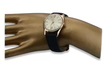Vintage rose 14k 585 gold men's Poliot watch vw004
