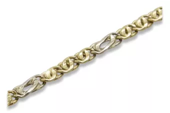 Zlatý náramok 14k 585 Talianske žlté biele zlato CB093YW