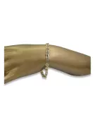 Bracelet italien en or jaune blanc 14 carats cb093yw