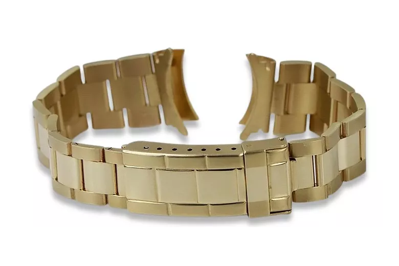 14K Gold Men's Watch Bracelet for Rolex style mbw017y