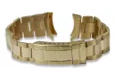 Bracelet de montre de style Rolex en or jaune 14 carats pour homme mbw017y